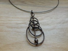 Náhrdelník - Tři kuličky larimaru