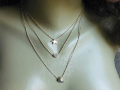 Náhrdelník - Tři kuličky larimaru