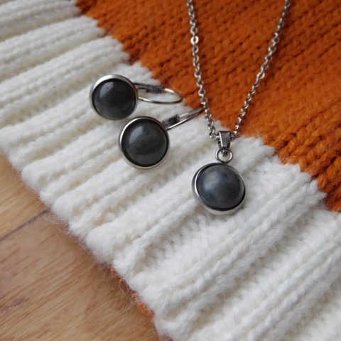 Souprava labradoritová nerez přívěšek souprava labradorit 