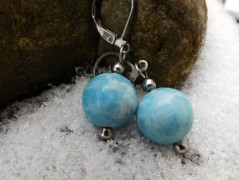 Náhrdelník - Tři kuličky larimaru