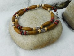 Náhrdelník - Tři kuličky larimaru