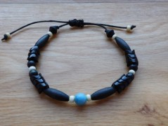 Náhrdelník - Tři kuličky larimaru