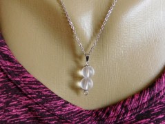 Náhrdelník - Tři kuličky larimaru