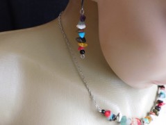 Náhrdelník - Tři kuličky larimaru