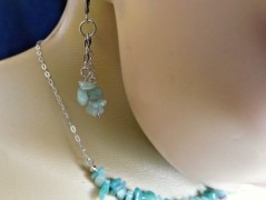 Náhrdelník - Tři kuličky larimaru