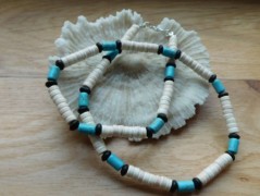 Náhrdelník - Tři kuličky larimaru