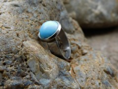 Náhrdelník - Tři kuličky larimaru