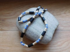 Náhrdelník - Tři kuličky larimaru