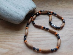 Náhrdelník - Tři kuličky larimaru