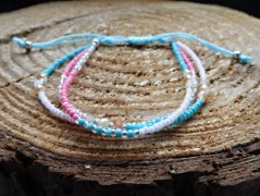 Náhrdelník - Tři kuličky larimaru