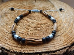 Náhrdelník - Tři kuličky larimaru