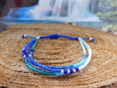 Náhrdelník - Tři kuličky larimaru