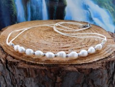 Náhrdelník - Tři kuličky larimaru