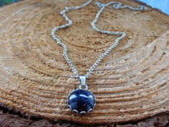 Náhrdelník - Tři kuličky larimaru