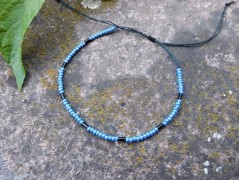 Náhrdelník - Tři kuličky larimaru