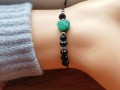 Náramek-Nerez, malachit, onyx