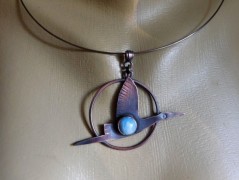 Náhrdelník - Tři kuličky larimaru