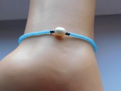 Náhrdelník - Tři kuličky larimaru