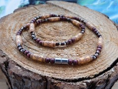 Náhrdelník - Tři kuličky larimaru