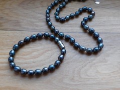 Náhrdelník - Tři kuličky larimaru