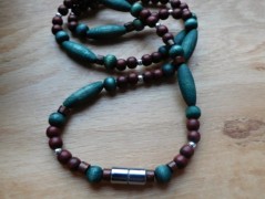 Náhrdelník - Tři kuličky larimaru