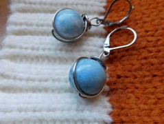 Náhrdelník - Tři kuličky larimaru