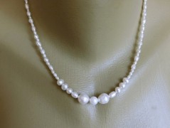 Náhrdelník - Tři kuličky larimaru