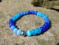 Náhrdelník - Tři kuličky larimaru