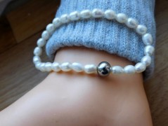 Náhrdelník - Tři kuličky larimaru