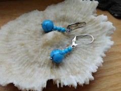 Náhrdelník - Tři kuličky larimaru