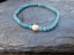 Náhrdelník - Tři kuličky larimaru