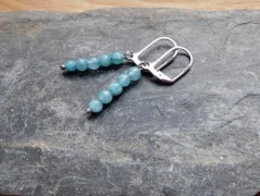 Náhrdelník - Tři kuličky larimaru