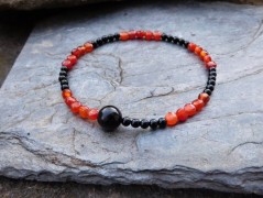 Náhrdelník - Tři kuličky larimaru