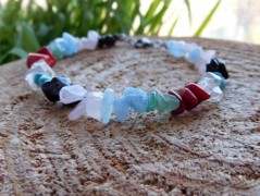 Náhrdelník - Tři kuličky larimaru