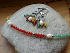 Náhrdelník - Tři kuličky larimaru