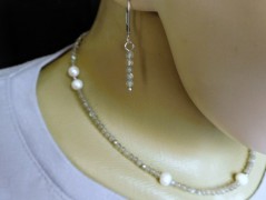 Náhrdelník - Tři kuličky larimaru