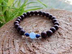 Náhrdelník - Tři kuličky larimaru