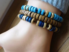 Náhrdelník - Tři kuličky larimaru