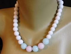 Náhrdelník - Tři kuličky larimaru