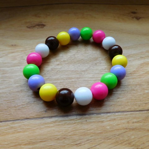 Náramek plastové korálky náhrdelník plastové korále 