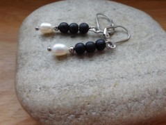 Náhrdelník - Tři kuličky larimaru