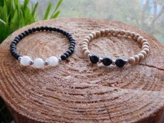 Náhrdelník - Tři kuličky larimaru