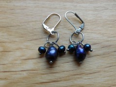 Náhrdelník - Tři kuličky larimaru