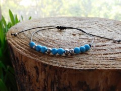 Náhrdelník - Tři kuličky larimaru