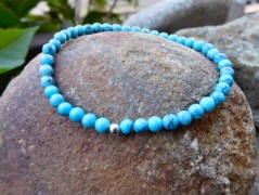 Náhrdelník - Tři kuličky larimaru