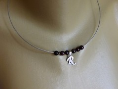 Náhrdelník - Tři kuličky larimaru