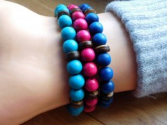 Náhrdelník - Tři kuličky larimaru