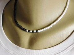 Náhrdelník - Tři kuličky larimaru