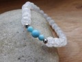 Náramek- Křišťál + larimar