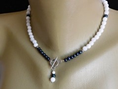 Náhrdelník - Tři kuličky larimaru